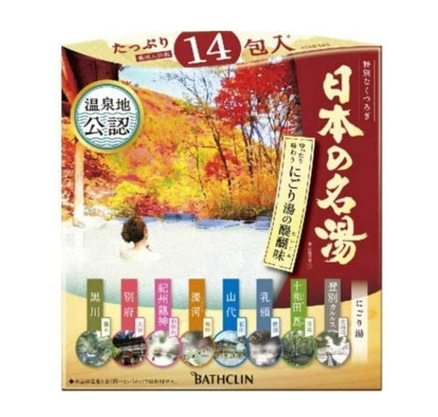 Darrahopens Health & Beauty > Bath & Body [6-PACK] BATHCLIN Japanese Hot Spring Formula Bath Salt 9 types (30g*14 packs) Milky Hot Spring