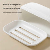 Darrahopens Health & Beauty > Bath & Body > Bar Soap 2 pack Compact Travel Soap Case, Leakproof Soap Container with Lid, Portable Bar Soap Holder for Traveling, Soap Box for Bathroom, Shower, Gym, School, Camping, Outdoor (White,Does not include soap)