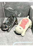 Darrahopens Health & Beauty > Bath & Body > Bar Soap Charming Cat-Shaped Ceramic Soap Dish - Creative & Versatile Home Decor Accent(Milky white)