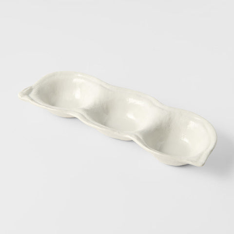 Darrahopens Health & Beauty > Bath & Body > Bar Soap Edamame Triple Pod Dish 200ml Matte White Glaze