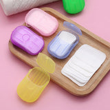 Darrahopens Health & Beauty > Bath & Body > Bath Additives 100Pcs Scented Foaming Paper Soap Portable Washing Sheets for Travel