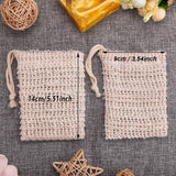 Darrahopens Health & Beauty > Bath & Body > Bath Additives 50PCS Soap Exfoliating Bags Cotton Linen Foaming Soap Saver Bag Pouch Drawstring