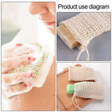 Darrahopens Health & Beauty > Bath & Body > Bath Additives 50PCS Soap Exfoliating Bags Cotton Linen Foaming Soap Saver Bag Pouch Drawstring