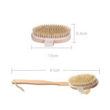 Darrahopens Health & Beauty > Bath & Body > Bath Additives Long Handle Wooden Back Brush with Natural Bristles for Shower and Bath