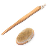 Darrahopens Health & Beauty > Bath & Body > Bath Additives Long Handle Wooden Back Brush with Natural Bristles for Shower and Bath