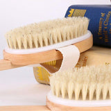 Darrahopens Health & Beauty > Bath & Body > Bath Additives Long Handle Wooden Back Brush with Natural Bristles for Shower and Bath