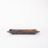 Darrahopens Health & Beauty > Bath & Body > Bath Additives Sushi Plate Inbuilt Sauce Dish 21cm Mottled Earth Glaze