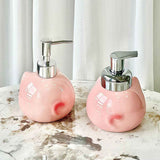 Darrahopens Health & Beauty > Bath & Body > Body Wash & Hand Soap Pink Cute Pink Pig Ceramic Soap Dispenser with Pump - Adorable Bathroom Accessory for Lotion, Shampoo, and Shower Gel