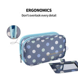 Darrahopens Health & Beauty > Cosmetic Storage > Cosmetic & Toiletry Bags 2 Layer Makeup Bag w/ Mirror Travel Cosmetic Bag Organizer Brush Slots Portable