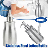 Darrahopens Health & Beauty > Cosmetic Storage > Cosmetic & Toiletry Bags 304 Household Stainless Steel Liquid Soap Lotion Shampoo Dispenser Bottle 400ML