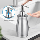 Darrahopens Health & Beauty > Cosmetic Storage > Cosmetic & Toiletry Bags 304 Household Stainless Steel Liquid Soap Lotion Shampoo Dispenser Bottle 400ML