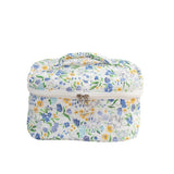 Darrahopens Health & Beauty > Cosmetic Storage > Cosmetic & Toiletry Bags 3SET Quilted Floral Makeup Bag Collection Cute Rabbit Pattern Cosmetic Pouch &Travel Toiletry Organizer & Pencil Case for School and Home