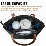 Darrahopens Health & Beauty > Cosmetic Storage > Cosmetic & Toiletry Bags 3X Wine Tote Bag, Beach Cooler for Travel Gift, Leakproof Insulated Purse Carrier with Hidden Spout Compartments In Australia - Darrahopens