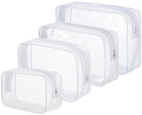 Darrahopens Health & Beauty > Cosmetic Storage > Cosmetic & Toiletry Bags 4-Piece Transparent Travel Toiletry Bag - Portable Makeup Bag - Multifunctional Waterproof Set - Skin Care & Makeup Bag