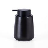 Darrahopens Health & Beauty > Cosmetic Storage > Cosmetic & Toiletry Bags 400ML Ceramic Stoneware Soap Dispenser Modern Design Lotion Pump Manual Bathroom - Black