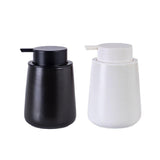Darrahopens Health & Beauty > Cosmetic Storage > Cosmetic & Toiletry Bags 400ML Ceramic Stoneware Soap Dispenser Modern Design Lotion Pump Manual Bathroom - Black