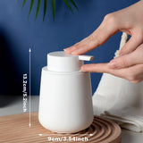 Darrahopens Health & Beauty > Cosmetic Storage > Cosmetic & Toiletry Bags 400ML Ceramic Stoneware Soap Dispenser Modern Design Lotion Pump Manual Bathroom - White