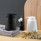 Darrahopens Health & Beauty > Cosmetic Storage > Cosmetic & Toiletry Bags 400ML Ceramic Stoneware Soap Dispenser Modern Design Lotion Pump Manual Bathroom - White