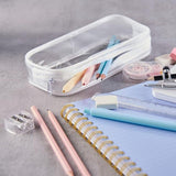 Darrahopens Health & Beauty > Cosmetic Storage > Cosmetic & Toiletry Bags 8PCS Waterproof Transparent Zipper Pencil Case Cosmetic Stationery Organizer Bag