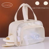 Darrahopens Health & Beauty > Cosmetic Storage > Cosmetic & Toiletry Bags Beige Waterproof Wet Dry Separation Travel Bag - Gym, Beach, Swim, Sports Tote with Shoe Compartment(Filming props are not included)