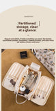 Darrahopens Health & Beauty > Cosmetic Storage > Cosmetic & Toiletry Bags Black Large Capacity PU Leather Makeup Bag Dual Zipper Cosmetic Case Waterproof Travel Toiletry Organiser with Brush Compartment