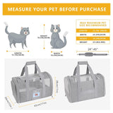 Darrahopens Health & Beauty > Cosmetic Storage > Cosmetic & Toiletry Bags Black Large Cat & Small Dog Carrier - Soft-Sided, Foldable & Breathable Pet Travel Bag (43x30x28 cm)