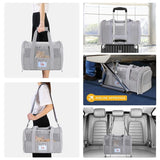 Darrahopens Health & Beauty > Cosmetic Storage > Cosmetic & Toiletry Bags Black Large Cat & Small Dog Carrier - Soft-Sided, Foldable & Breathable Pet Travel Bag (43x30x28 cm)