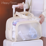 Darrahopens Health & Beauty > Cosmetic Storage > Cosmetic & Toiletry Bags Black Waterproof Wet Dry Separation Travel Bag - Gym, Beach, Swim, Sports Tote with Shoe Compartment(Filming props are not included)