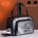 Darrahopens Health & Beauty > Cosmetic Storage > Cosmetic & Toiletry Bags Black Waterproof Wet Dry Separation Travel Bag - Gym, Beach, Swim, Sports Tote with Shoe Compartment(Filming props are not included)