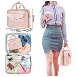 Darrahopens Health & Beauty > Cosmetic Storage > Cosmetic & Toiletry Bags Blue Portable Large Hanging Womens' Luxury PU Leather Cosmetic Bag -  Waterproof Travel Toiletry Organizer , Easy Visibility & Durable