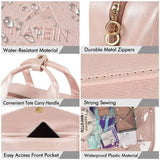 Darrahopens Health & Beauty > Cosmetic Storage > Cosmetic & Toiletry Bags Blue Portable Large Hanging Womens' Luxury PU Leather Cosmetic Bag -  Waterproof Travel Toiletry Organizer , Easy Visibility & Durable
