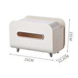 Darrahopens Health & Beauty > Cosmetic Storage > Cosmetic & Toiletry Bags Desktop Tissue Box Multifunction Tissue Storage Dispenser with Phone Holder Remote Control Organizer Cream White In Australia - Darrahopens