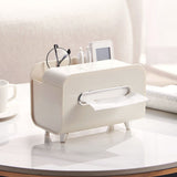 Darrahopens Health & Beauty > Cosmetic Storage > Cosmetic & Toiletry Bags Desktop Tissue Box Multifunction Tissue Storage Dispenser with Phone Holder Remote Control Organizer Cream White In Australia - Darrahopens
