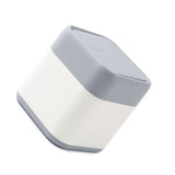 Darrahopens Health & Beauty > Cosmetic Storage > Cosmetic & Toiletry Bags Desktop Trash Can Cute Drop Resistant Portable Tiny Desktop Garbage Bin with Detachable Lid for Car and Home Snap On [Grey Beige] In Australia - Darrahopens