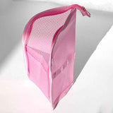 Darrahopens Health & Beauty > Cosmetic Storage > Cosmetic & Toiletry Bags EVA Mesh Travel Toothbrush Organizer, Portable Toiletry Pouch, Multifunctional Organizer for Toothpaste, Eyebrow Pencils, and Lipstick - Pink