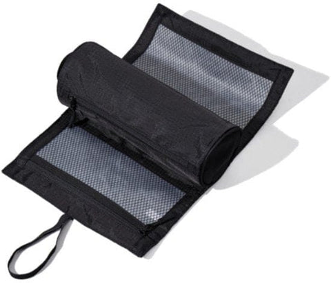 Darrahopens Health & Beauty > Cosmetic Storage > Cosmetic & Toiletry Bags Foldable Toiletry Bag with Hanging Hook - Waterproof Travel Wash Bag - with Multiple Compartments & Mesh - Compact Makeup and Toiletry Bag for Vacation, Sports and Camping - Black