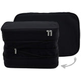 Darrahopens Health & Beauty > Cosmetic Storage > Cosmetic & Toiletry Bags L Black Durable & Expandable Travel Packing Cube - Tear-Resistant & Water-Repellent Clothing Organizer with Double Zippers