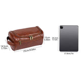 Darrahopens Health & Beauty > Cosmetic Storage > Cosmetic & Toiletry Bags Large PU Leather Travel Toiletry Bag, Waterproof Portable Makeup Organizer, White