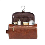 Darrahopens Health & Beauty > Cosmetic Storage > Cosmetic & Toiletry Bags Large PU Leather Travel Toiletry Bag, Waterproof Portable Makeup Organizer, White