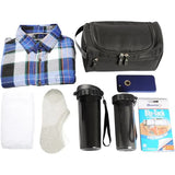 Darrahopens Health & Beauty > Cosmetic Storage > Cosmetic & Toiletry Bags Men's Toiletry Bag, Small Travel Toiletry Bag, for Shaving, Shower, Bathroom, Hygiene Items, Black