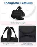 Darrahopens Health & Beauty > Cosmetic Storage > Cosmetic & Toiletry Bags Multi-Zip Makeup Bag - Toiletry Bag - Spacious Storage, Organized Layered Design with Carry Handle - Ideal for Travel & Daily Use（Black）