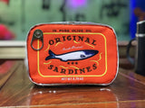 Darrahopens Health & Beauty > Cosmetic Storage > Cosmetic & Toiletry Bags Orange Quirky Sardine Tin Novelty Clutch - Fun PU Leather Makeup & Accessory Pouch