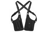 Darrahopens Health & Beauty > Cosmetic Storage > Cosmetic & Toiletry Bags Outdoor Double Shoulder Armpit Bag with Multiple Pockets - Black