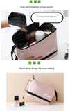 Darrahopens Health & Beauty > Cosmetic Storage > Cosmetic & Toiletry Bags Pink Chic Dual-Compartment Makeup & Toiletry Bag - Large Capacity Travel Organizer with Brush Holder