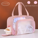 Darrahopens Health & Beauty > Cosmetic Storage > Cosmetic & Toiletry Bags Pink Waterproof Wet Dry Separation Travel Bag - Gym, Beach, Swim, Sports Tote with Shoe Compartment(Filming props are not included)