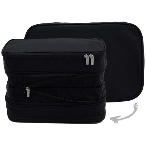 Darrahopens Health & Beauty > Cosmetic Storage > Cosmetic & Toiletry Bags S Black Durable & Expandable Travel Packing Cube - Tear-Resistant & Water-Repellent Clothing Organizer with Double Zippers