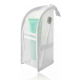 Darrahopens Health & Beauty > Cosmetic Storage > Cosmetic & Toiletry Bags Stand-Up Breathable Mesh Toiletry Organizer, Multifunctional Waterproof Travel Cosmetic Bag, Travel Cosmetic Bag - White