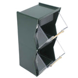 Darrahopens Health & Beauty > Cosmetic Storage > Cosmetic & Toiletry Bags Tea Bag Storage Box Separate Storage Large Opening Beautiful Tea Bag Organizer for Capsules Coffee Tea Bags Green In Australia - Darrahopens