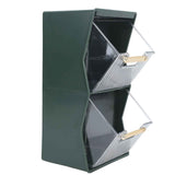 Darrahopens Health & Beauty > Cosmetic Storage > Cosmetic & Toiletry Bags Tea Bag Storage Box Separate Storage Large Opening Beautiful Tea Bag Organizer for Capsules Coffee Tea Bags Green In Australia - Darrahopens
