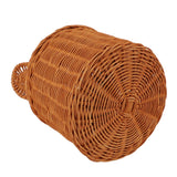 Darrahopens Health & Beauty > Cosmetic Storage > Cosmetic & Toiletry Bags Tissue Box Cover Rattan Cute Bear Brown with Lid Easy Access Round Easy Maintenance Versatile Holder Dispenser for Photo Props In Australia - Darrahopens